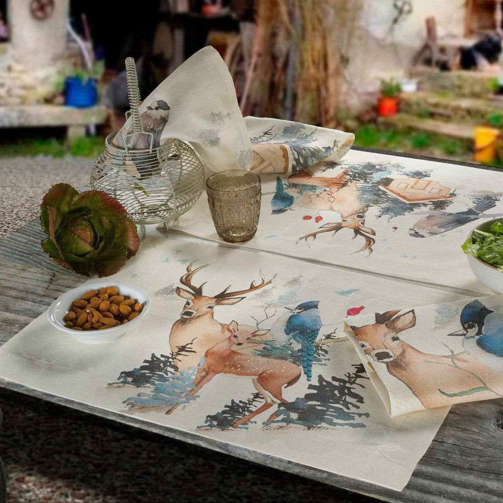 Set of 4 Linen Placemats Buck 100% Made in Italy