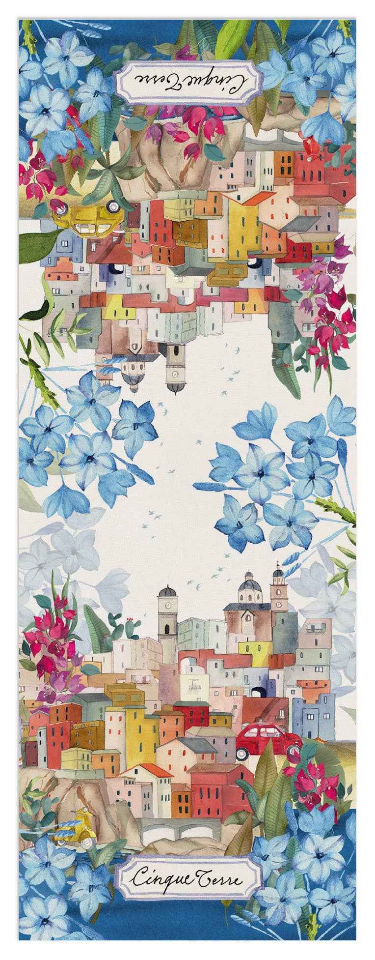 Linen Runner «Cinque Terre» 100% Made in Italy