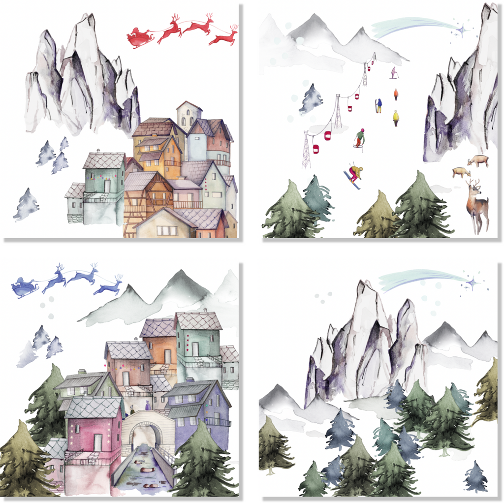 Set of 4 Napkins Alpina - 100% Made in Italy