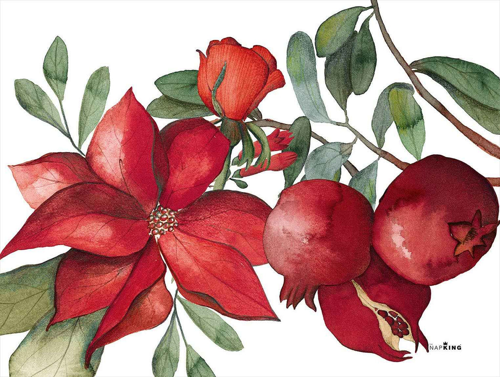 Set of 2 hardboard placemats Grenade rectangular, 100% Made in Italy