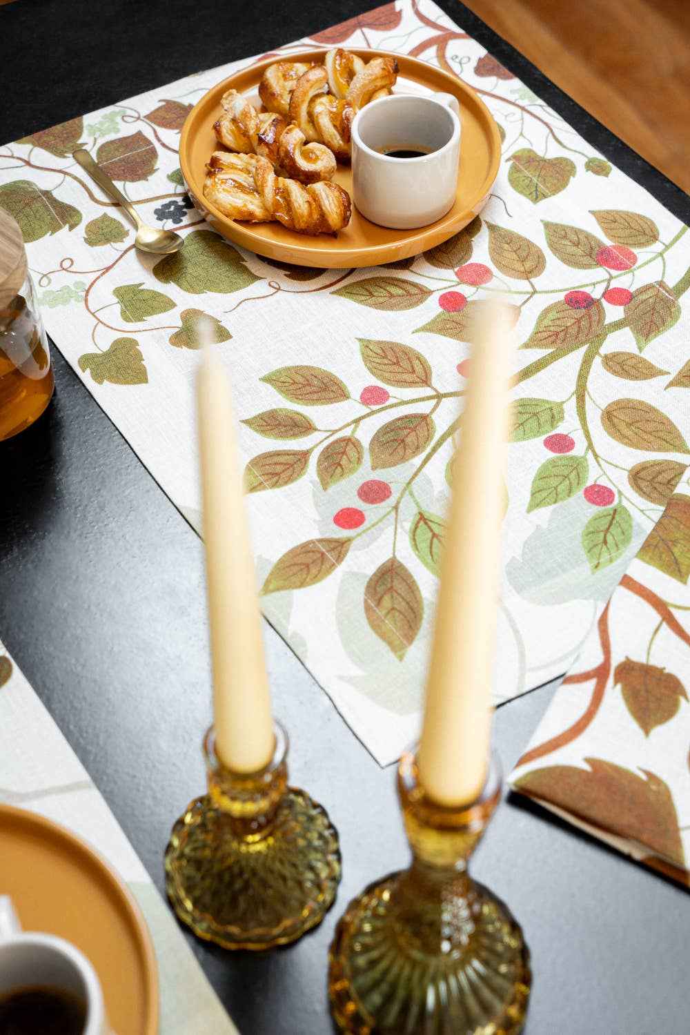Set of 4 Placemats «Foliage» Linen 100% Made in Italy