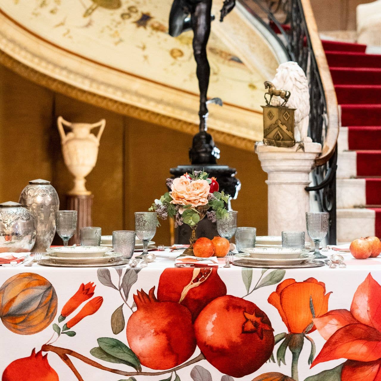 Satin Tablecloths «Grenade»  100% Made in Italy