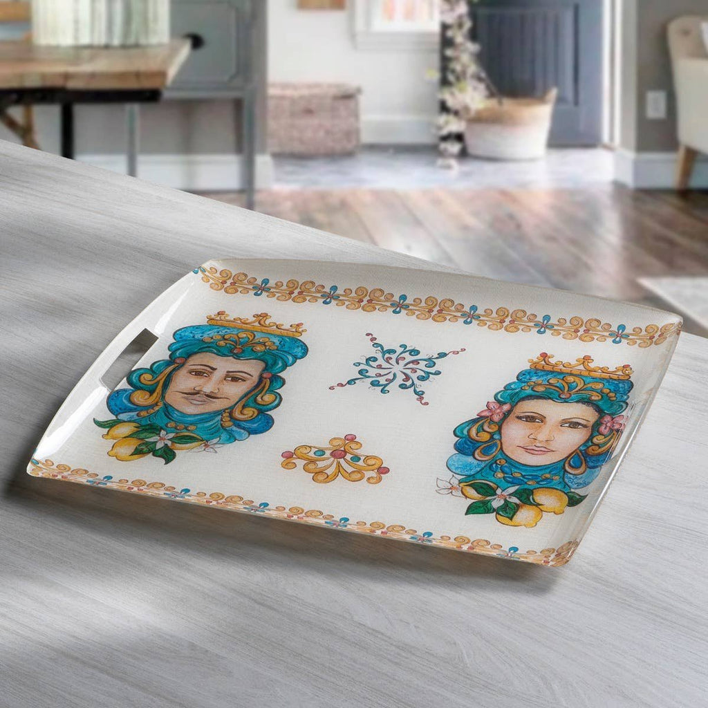 Tray «Teste Di Moro», 100% Made in Italy The Napking