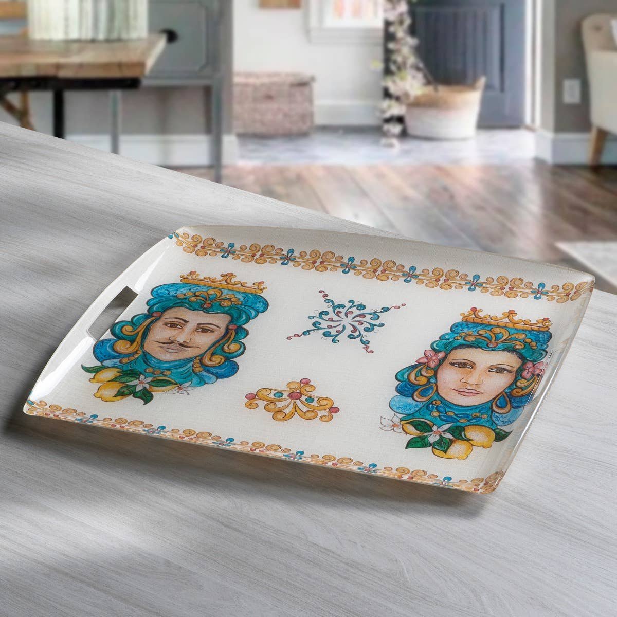 Tray «Teste Di Moro», 100% Made in Italy The Napking
