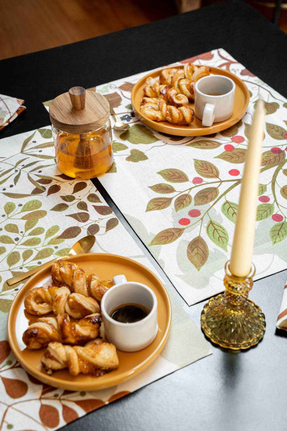 Set of 4 Placemats «Foliage» Linen 100% Made in Italy