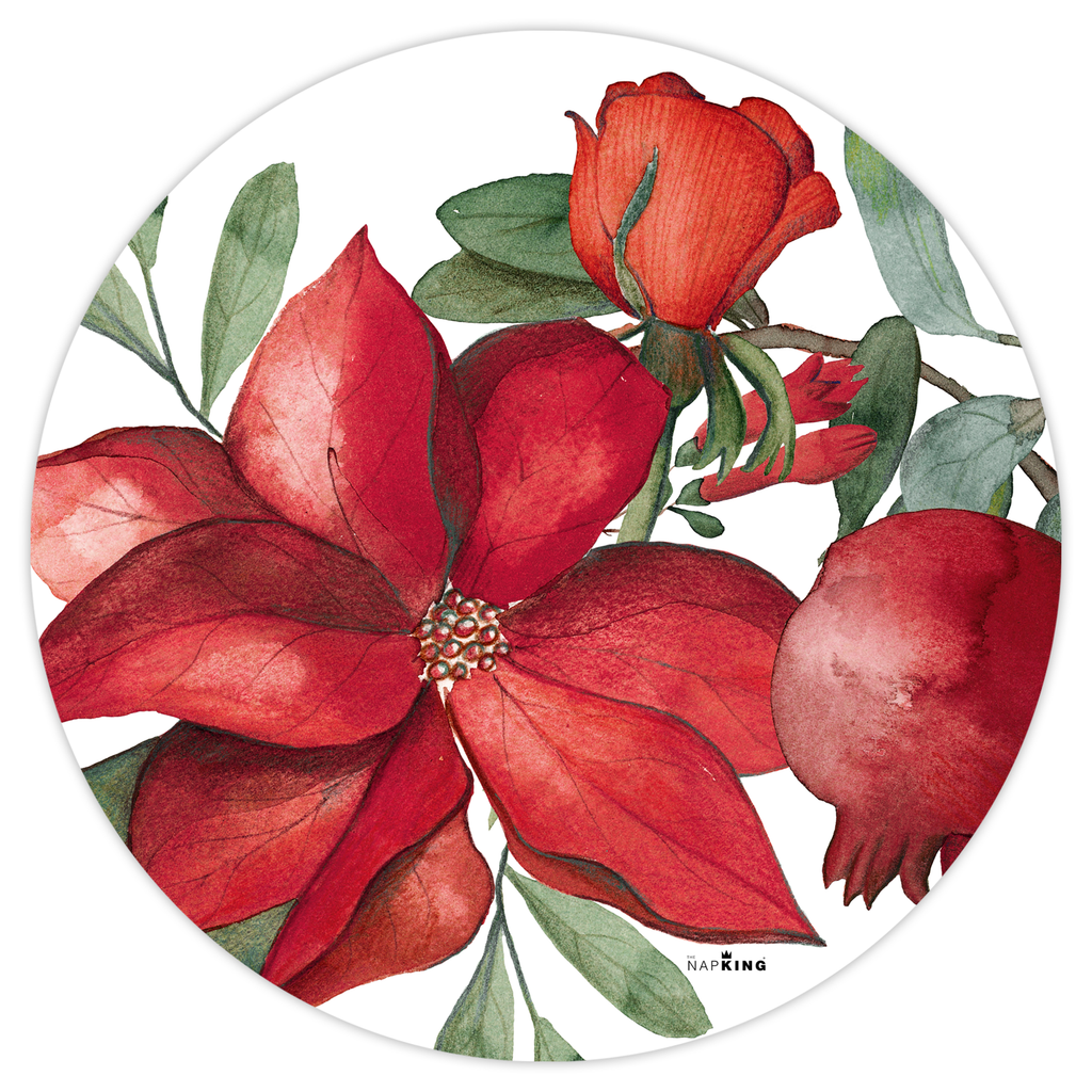 Set of 2 round hardboard placemats «Grenade», 100% Made in Italy