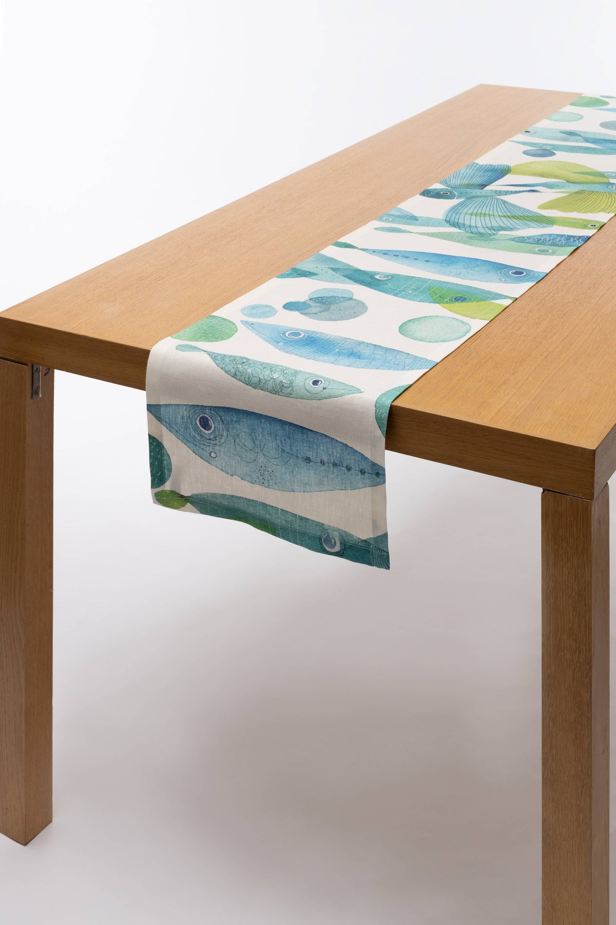 Pure Linen Runner «Pesci Volanti» 100% Made in Italy