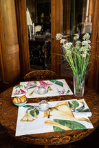Set of 4 Placemats «Dahlia» Linen 100% Made in Italy - The Napking