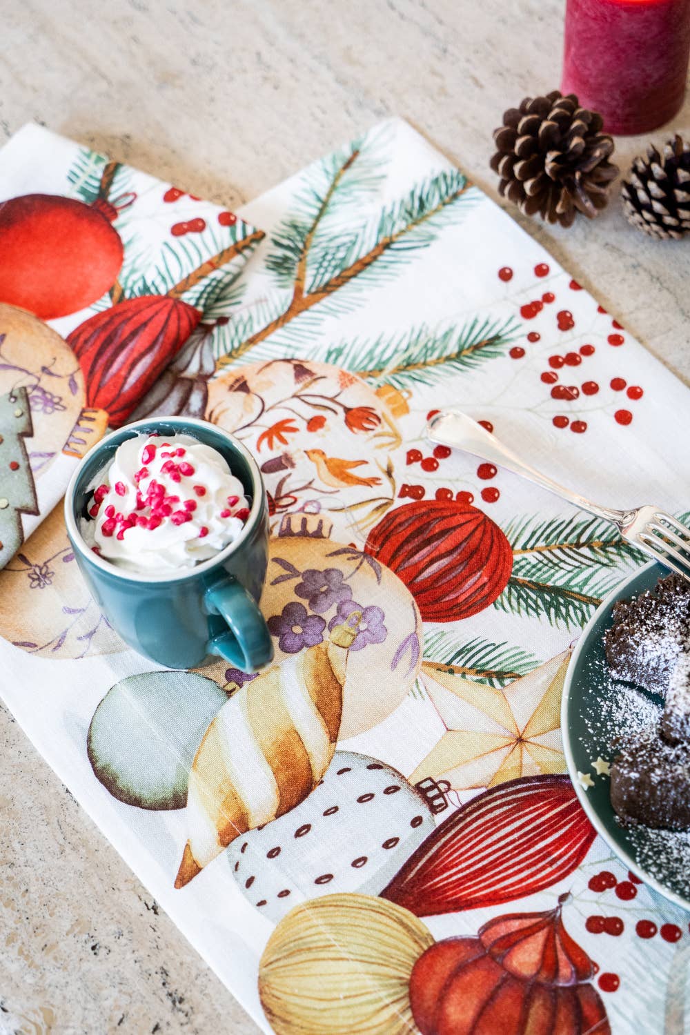 Set of 4 Placemats «Jingle» Linen 100% Made in Italy