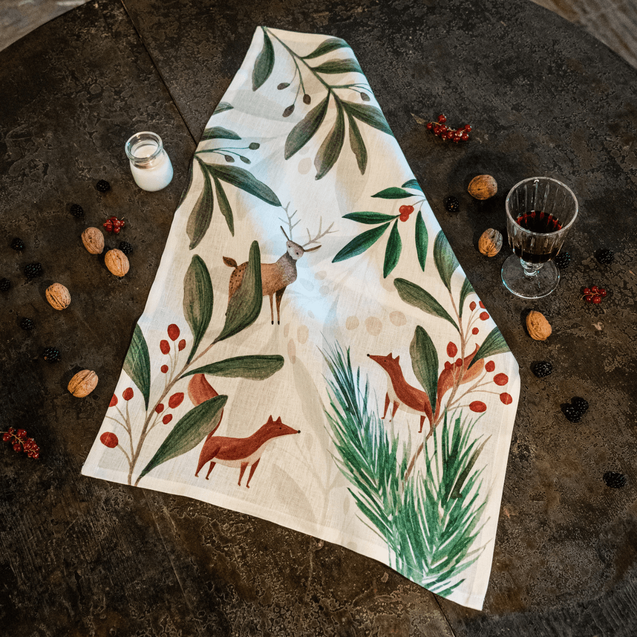 Kitchen Towels «Rudolph», 100% Made in Italy The Napking