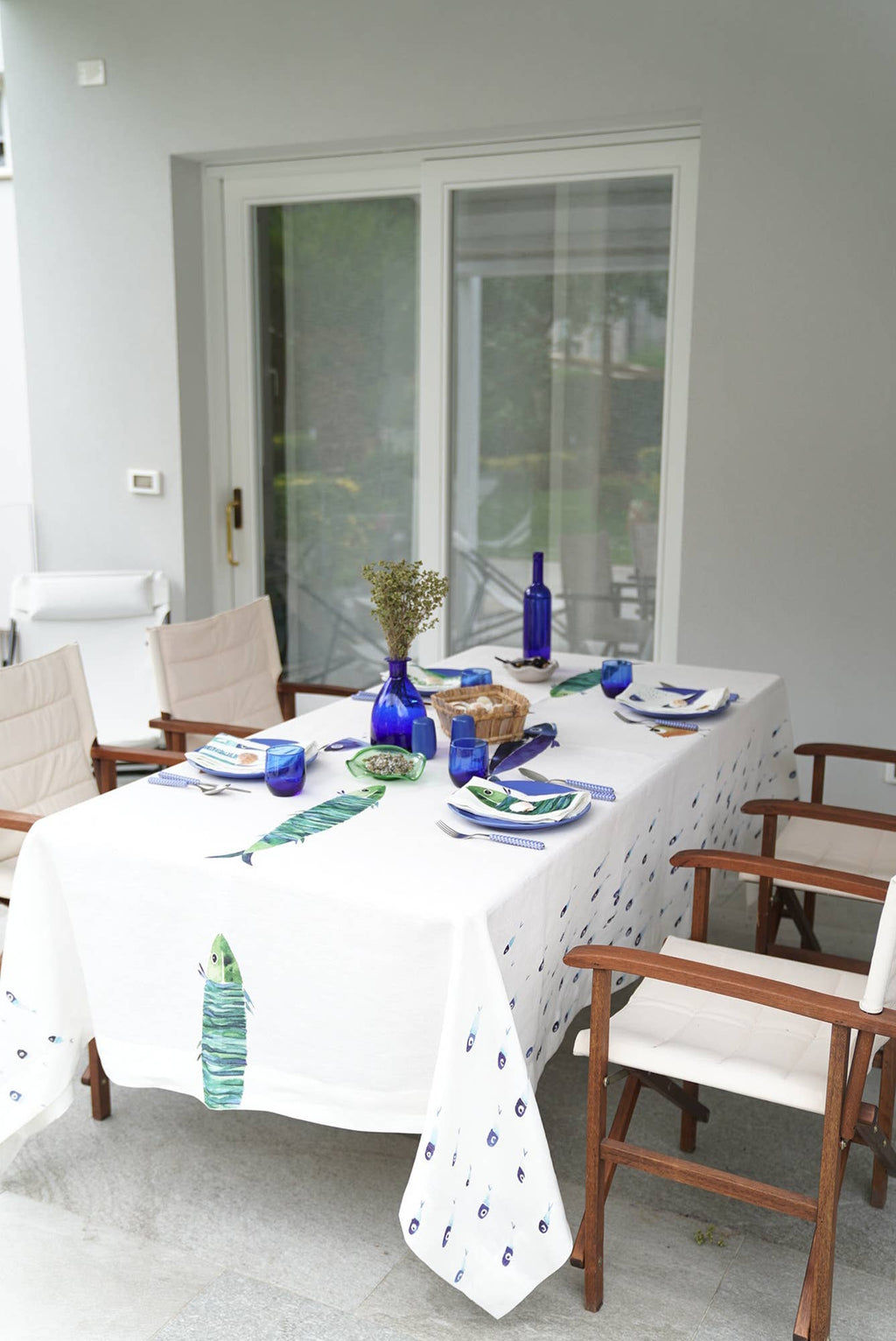 Linen Tablecloth «Aequor» 100% Made in Italy