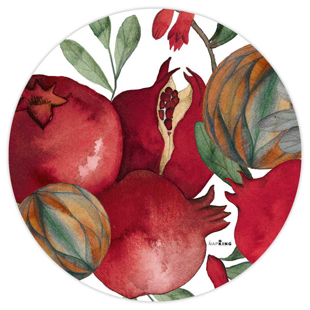 Set of 2 round hardboard placemats «Grenade», 100% Made in Italy