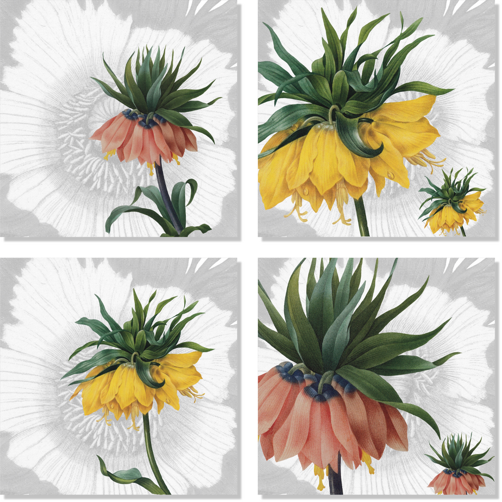 Set of 4 Napkins «Fritillaria» 100% Made in Italy