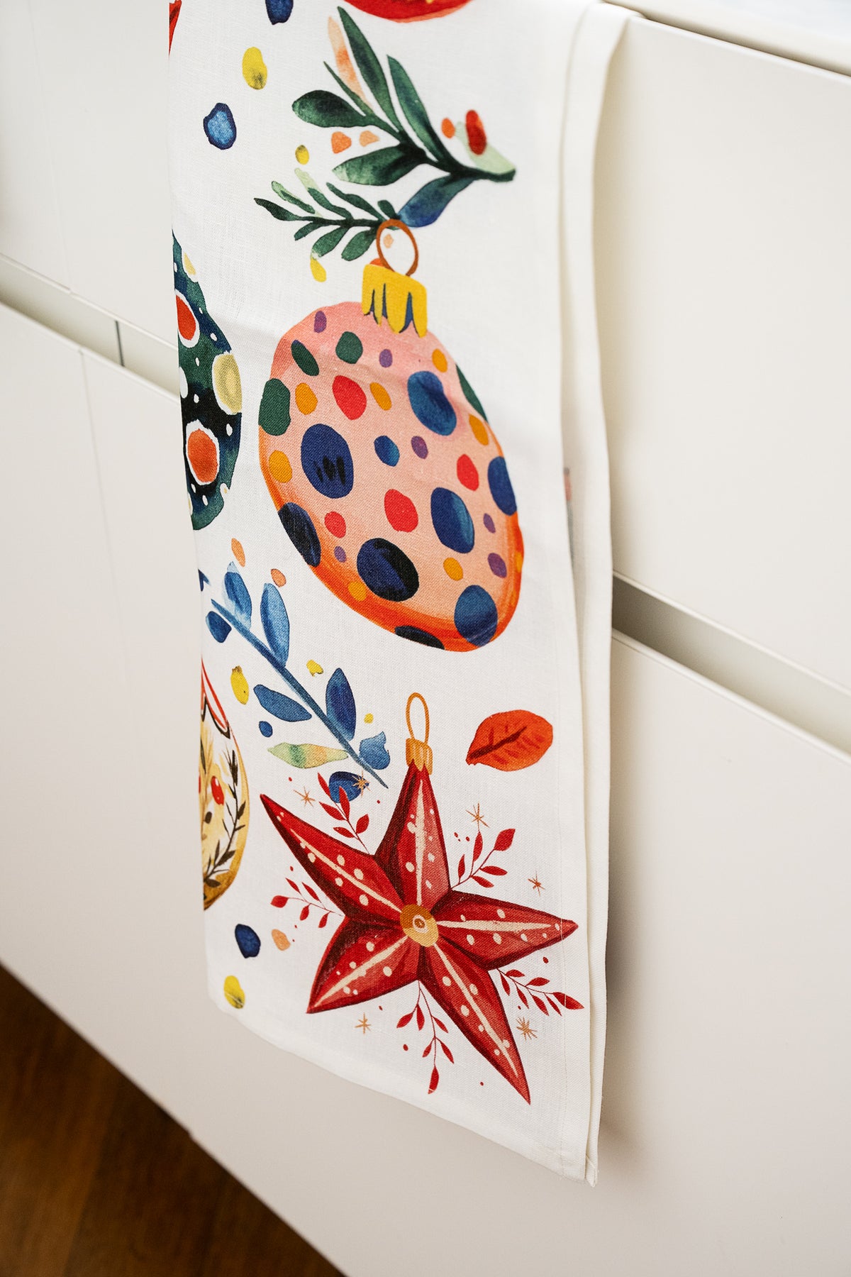 Torchons de cuisine « Magic Xmas », 100 % fabriqués en Italie