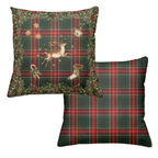 Detail view of Merry Moments Velvet Cushion print and soft texture