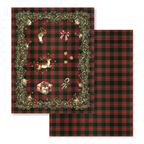 Detail view of Merry Moments Velvet Plaid print and soft texture
