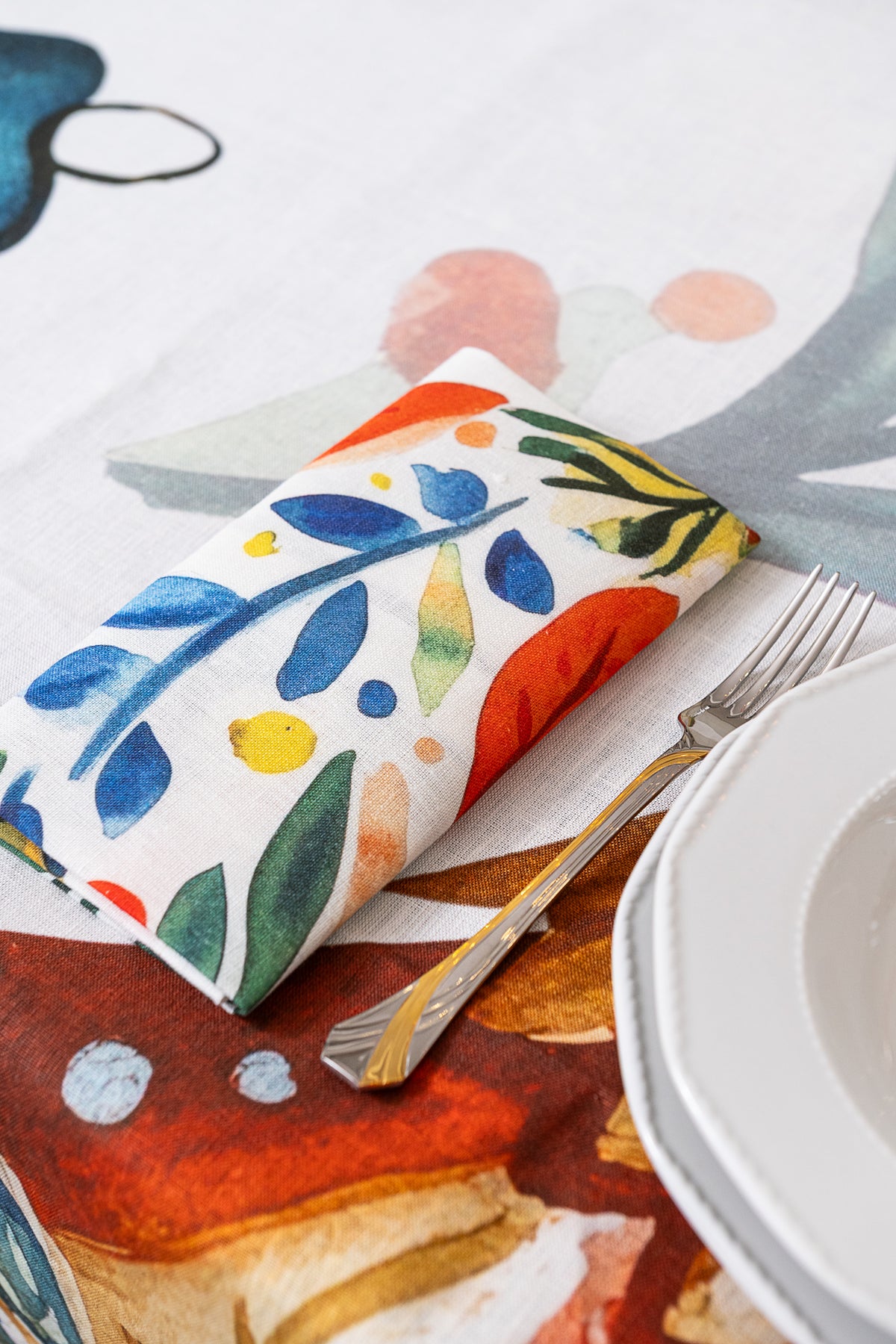Lot de 4 serviettes « Magic Xmas » 100 % fabriquées en Italie
