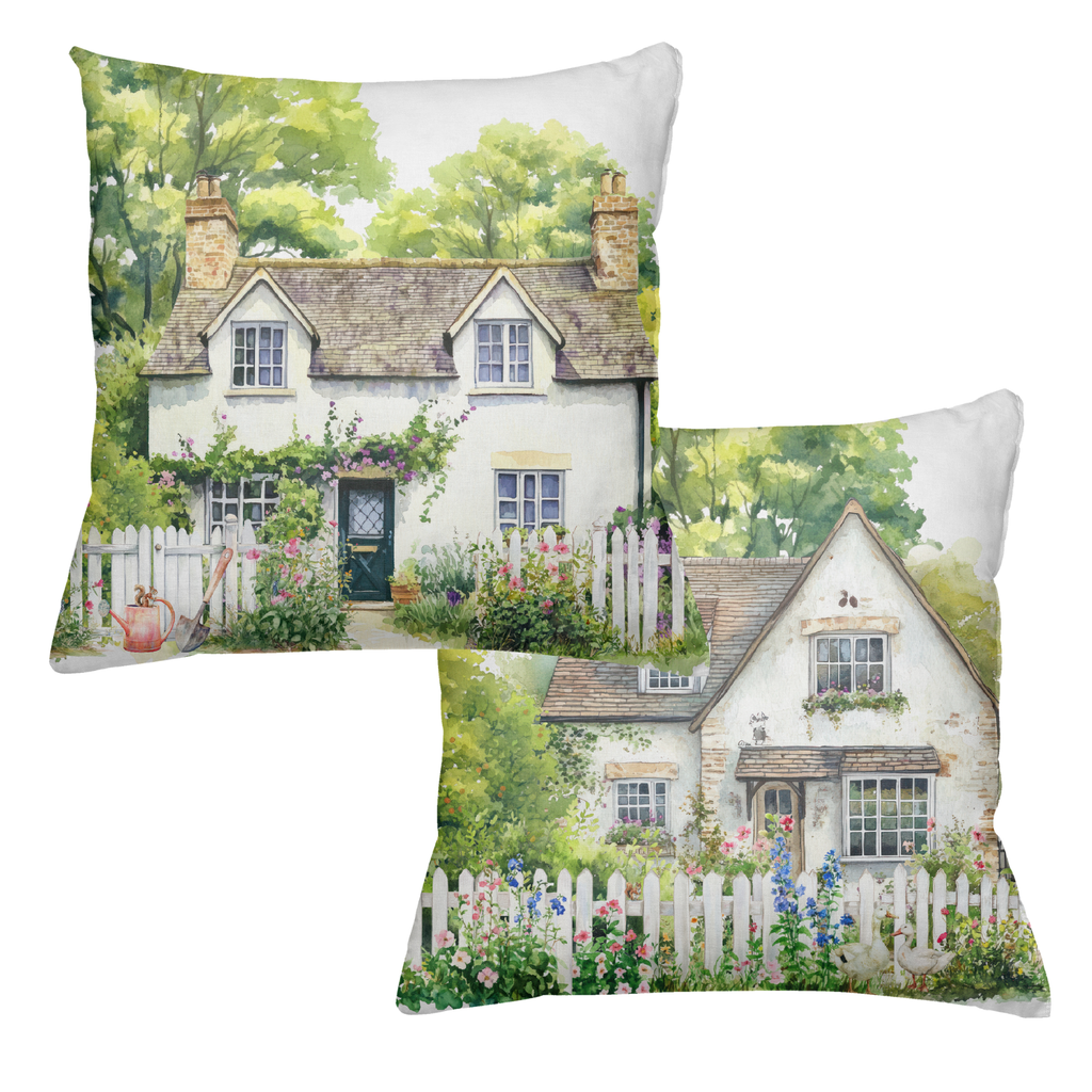 Cushion Canvas Nunny Cottage, 100% Made in Italy