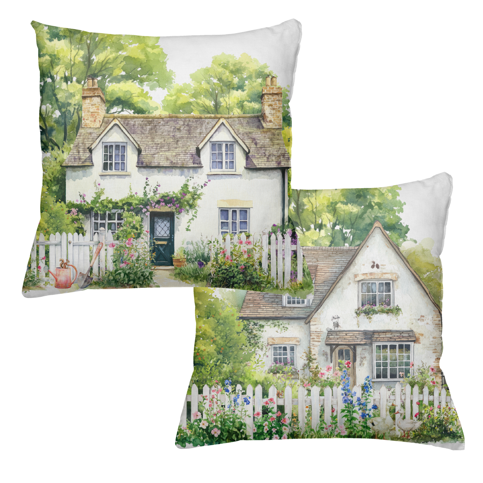 Cushion Canvas Nunny Cottage, 100% Made in Italy