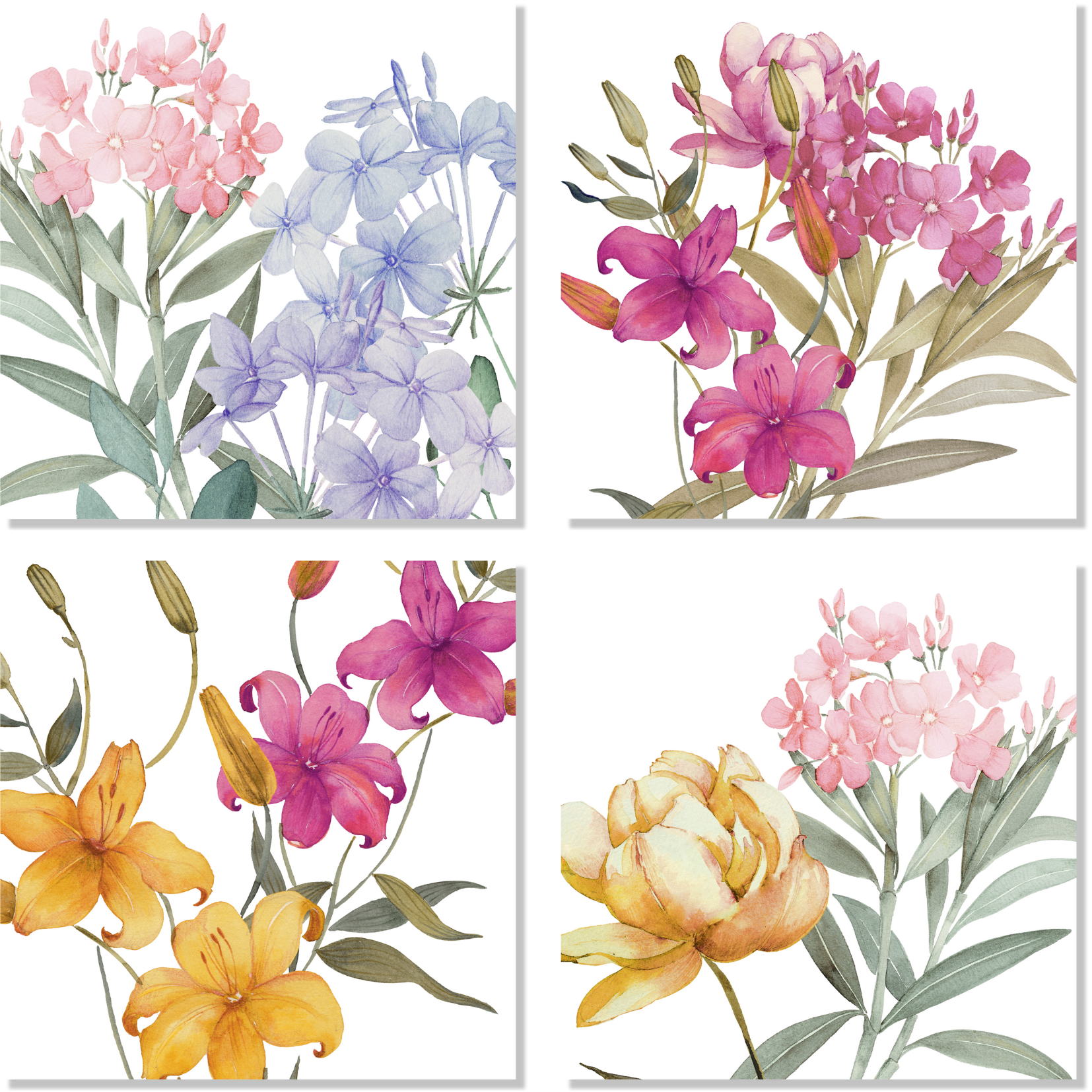 Set 4 Napkins Premium Linen Oleandro 100% Made in Italy