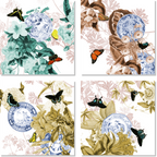 Set of 4 Napkins «Piatti» 100% Made in Italy