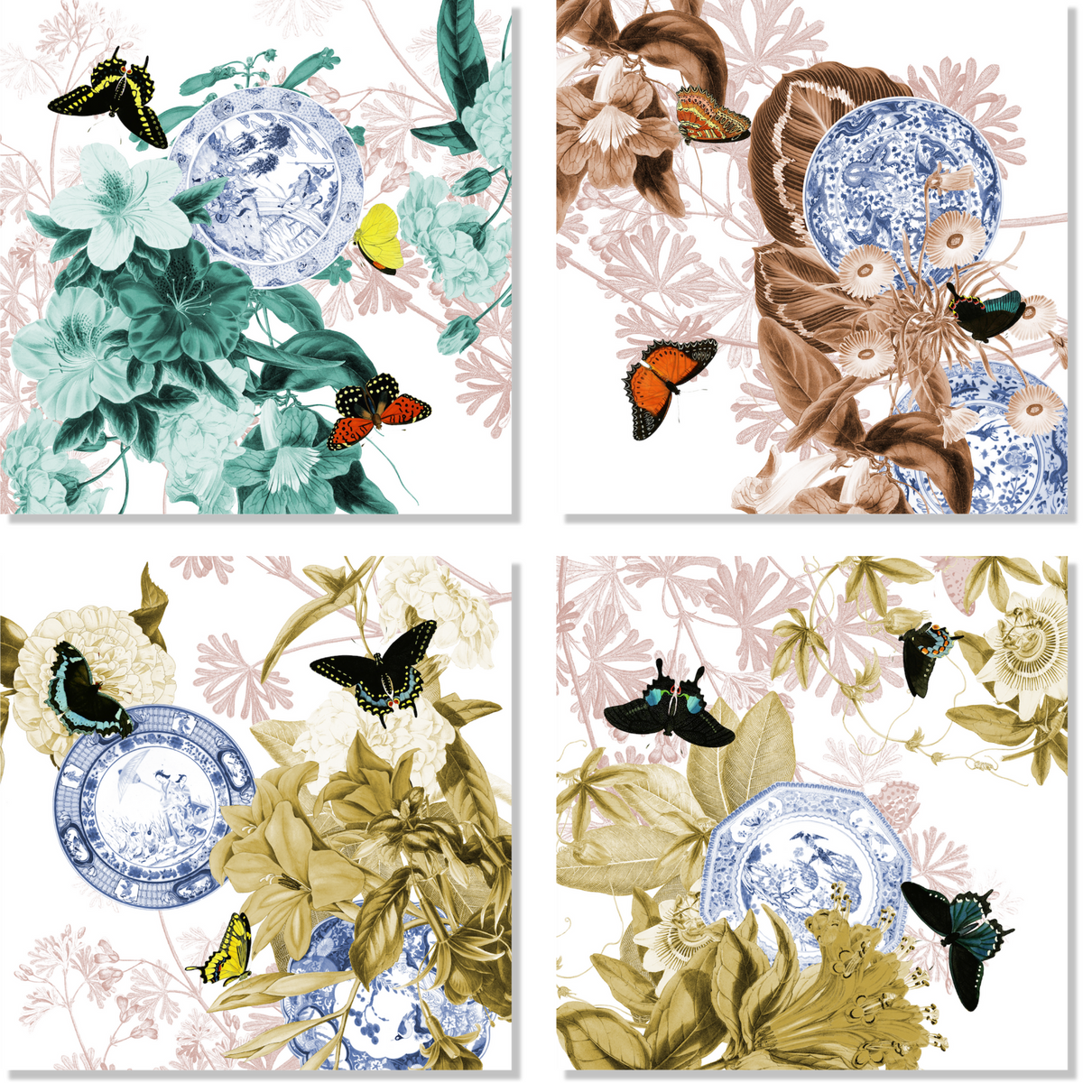 Set of 4 Napkins «Piatti» 100% Made in Italy