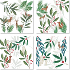 Set of 4 Napkins Rudolph 100% Made in Italy