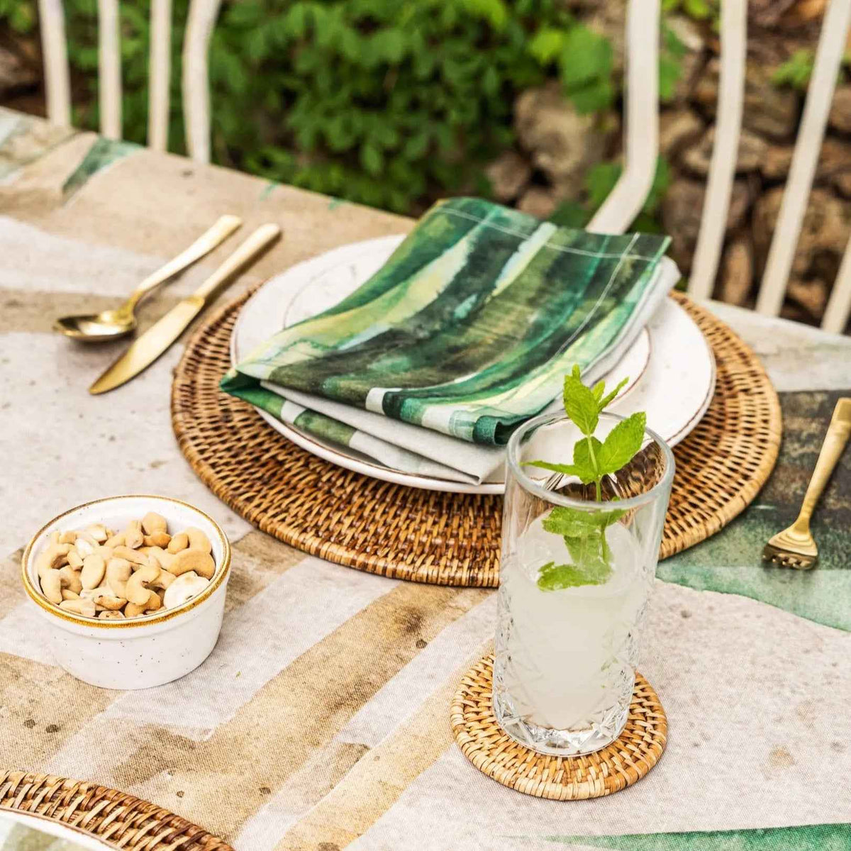 Set of 4 Napkins «Bamboo» 100% Made in Italy