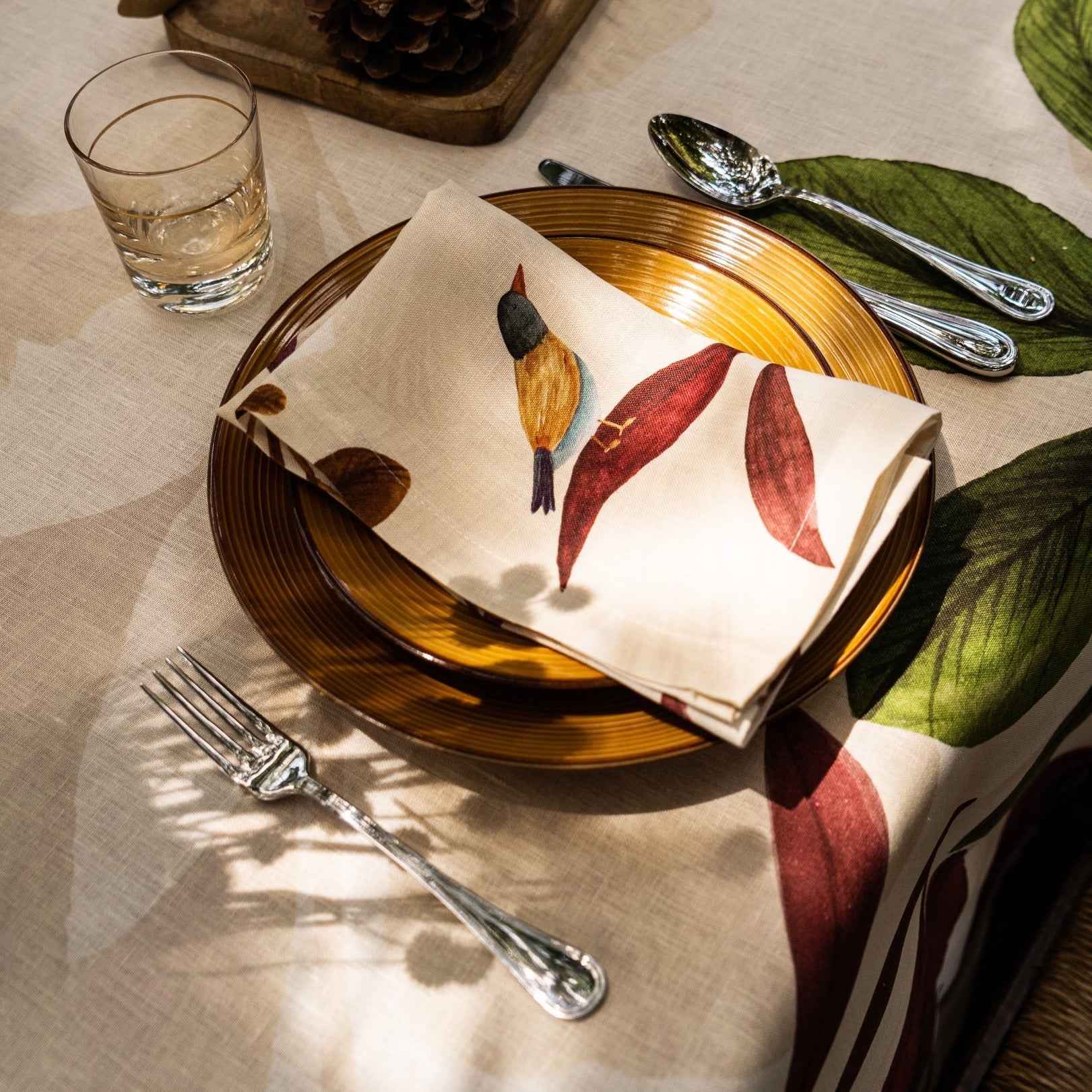 Set of 4 Napkins «Woody» 100% Made in Italy