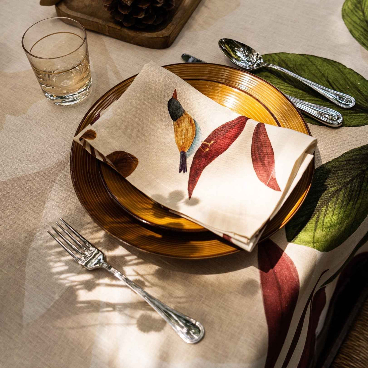 Set of 4 Napkins «Woody» 100% Made in Italy