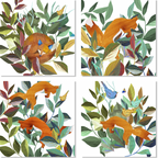 Set of 4 Napkins Satin «Titou» 100% Made in Italy