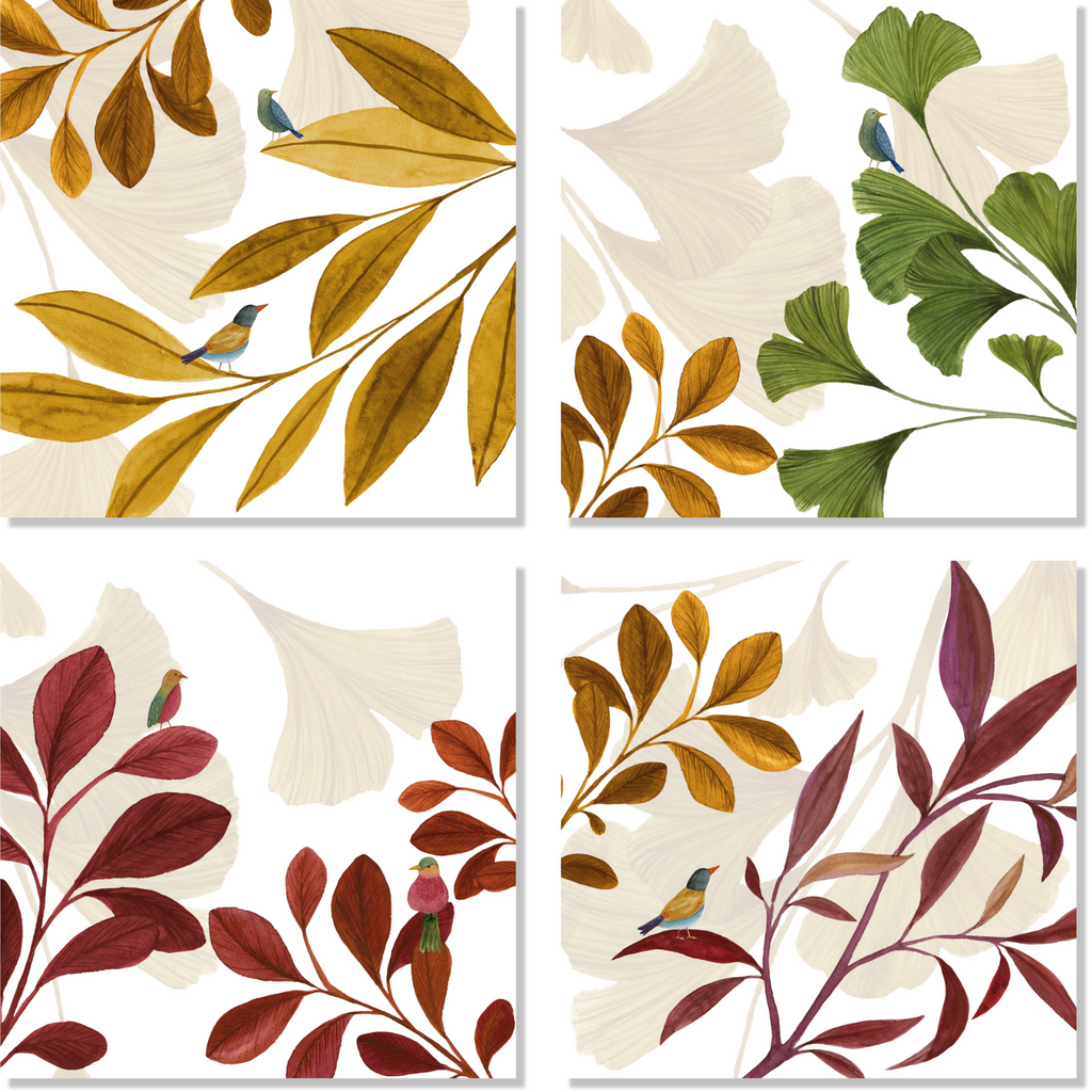 Set of 4 Napkins «Woody» 100% Made in Italy